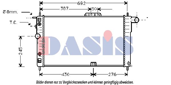 AKS DASIS Радиатор, охлаждение двигателя 510020N